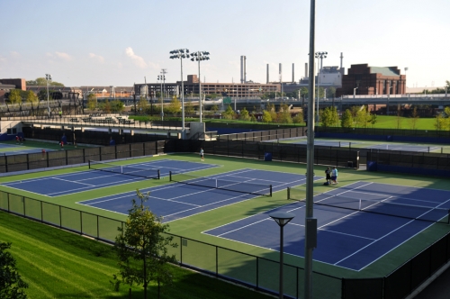The new tennis courts at Penn Park are one of the many things that has Bilsky excited about the future.