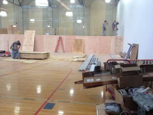 Some parts of the Hutch Gym renovations - like the gymnastics room - are still under construction.